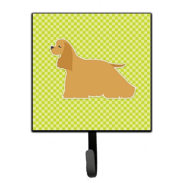 Carolines Treasures Cocker Spaniel Checkerboard Green Leash or Key Holder BB3786SH4 - main